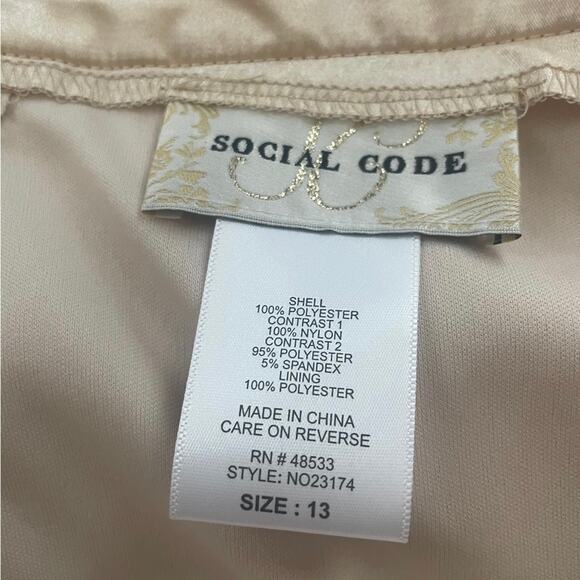 NWT Social Code tulip gold sequin 2piece skirt and top size 13 - Picture 15 of 15